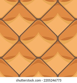 Vector Ripe Pineapple Fruit Seamless Pattern. Sweet Organic Texture.