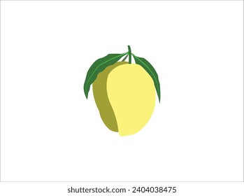 Vector ripe  red whole and sliced mango cubes with leaf isolated on white background Mango isolated fruits on transparent Hand drawn mango fruit illustration Abstract mango design isolated  vector
