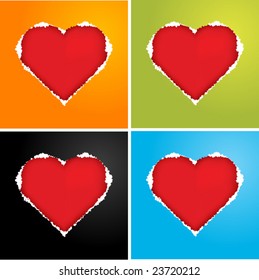 Vector ripped heart of paper
