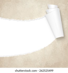 vector de papel viejo y desgarrado