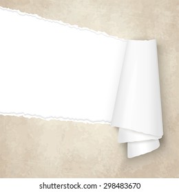 vector of ripped open old vintage paper