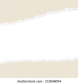 vector of ripped open paper brown cardboard