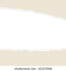 vector of ripped open paper brown cardboard