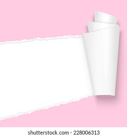 Vector Of Ripped Open Paper Colored Pink