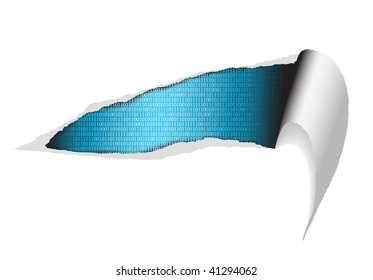 Vector ripped paper - abstract technical background