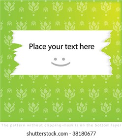 Papel vectorial con fondo barroco