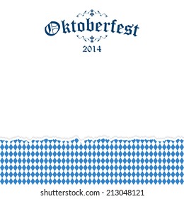 vector of ripped paper Oktoberfest background with text Oktoberfest 2014