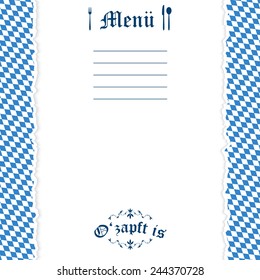 vector of ripped paper Oktoberfest background for menu