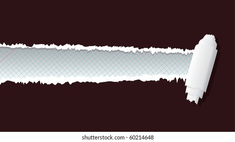 vector ripped paper in separate layer