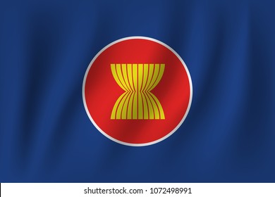 Vector Of Ripple Asean Aec Flag