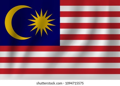 vector of ripple malaysia flag