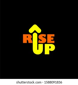 Vector Of Rise Up Logo And Icon.