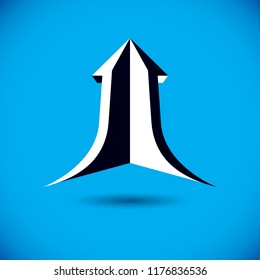 Vector rising arrow. Business development logo . Company increasing  concept.