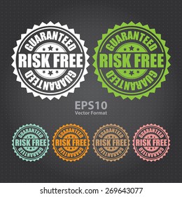 Vector : Risk Free Guaranteed Sticker, Tag, Sign, Icon, Label 