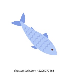 Ilustración de silueta de río vectorial o de peces marinos.