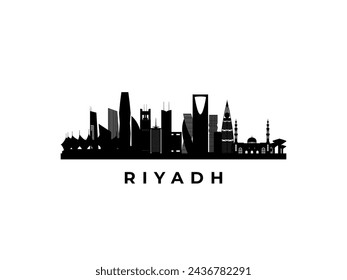 Vector Riyadh skyline. Travel Riyadh famous landmarks. Business and tourism concept for presentation, banner, web site.