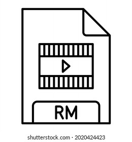 Vector RM Outline Icon Design
