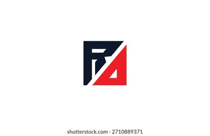 Logotipo del RO del Vector, letra RO, o diseño del logotipo de la letra. Letra inicial O logotipo del monograma en mayúscula