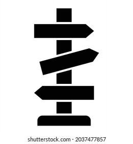 Vector Road Board Glyph Icon Design
