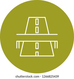Vector road bridge icon