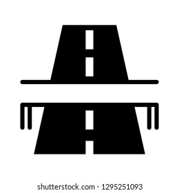 Vector road bridge icon