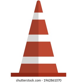 Vector road cone traffic or construction caution