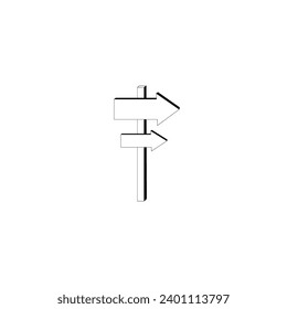 vector of road direction markers, great for icons, banners, covers, logos