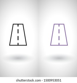 Vector road Vector icon. Illustration design.