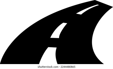 ilustración de icono de ruta vectorial en fondo blanco..eps