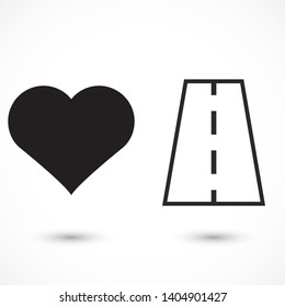 Vector road Vector icon . Lorem Ipsum Illustration design
