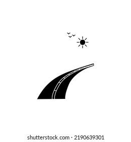 Vector road Icon on white background.