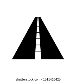 Vector road icon with a white background. Sign symbol of road transportation icon vector illustration eps 10