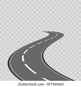 Vector road illustration. Road isolated. Road location. Road infogaphic