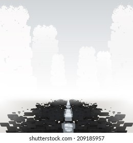Vector Road leading to a City Abstract background illustration