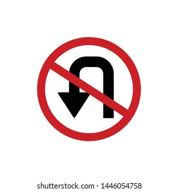 Vector road limited direction icons isolated white background