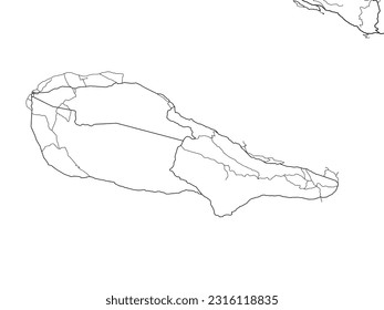 Vector road map of the city of Pico in Portugal isolated on a white background.