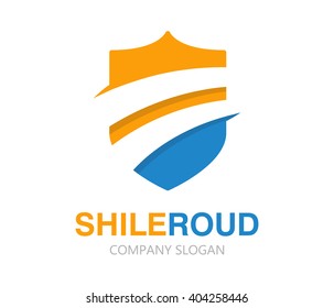 Vector Road And Shield Logo Concept