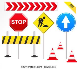 Vector Road Sign Stock Vector (Royalty Free) 85251319 | Shutterstock