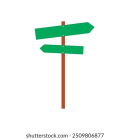 Señal de tráfico de Vector. Tablero de carretera aislado en el fondo blanco. Vector de ilustración de dirección de carretera