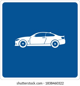 Vector road sign for car