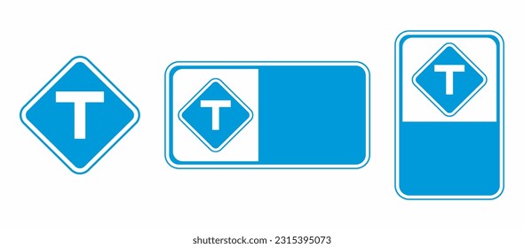 Vektorstraßenschild-Kreuzung und Tamplate