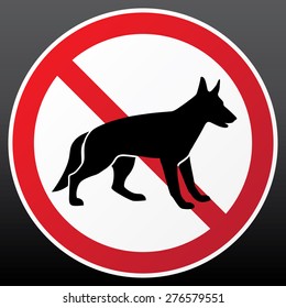 vector road sign 'No dogs allowed'
