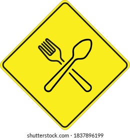 Vector road sign for restaurant