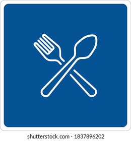 Vector road sign for restaurant