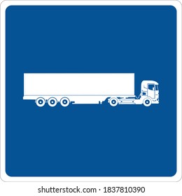 vector road sign for trucks