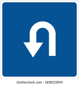 Vector Road Sign For U Turn