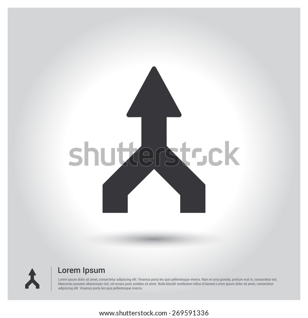 vector Road Signs\
straight. Flat design\
style
