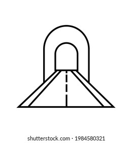 Vector road tunnel Icon color editable