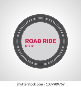 Vector road type. Set of different road marking. Round straight asphalt roads.