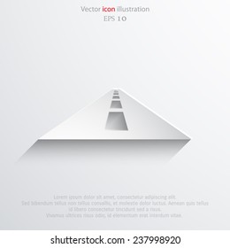 Vector road web icon. Eps 10.